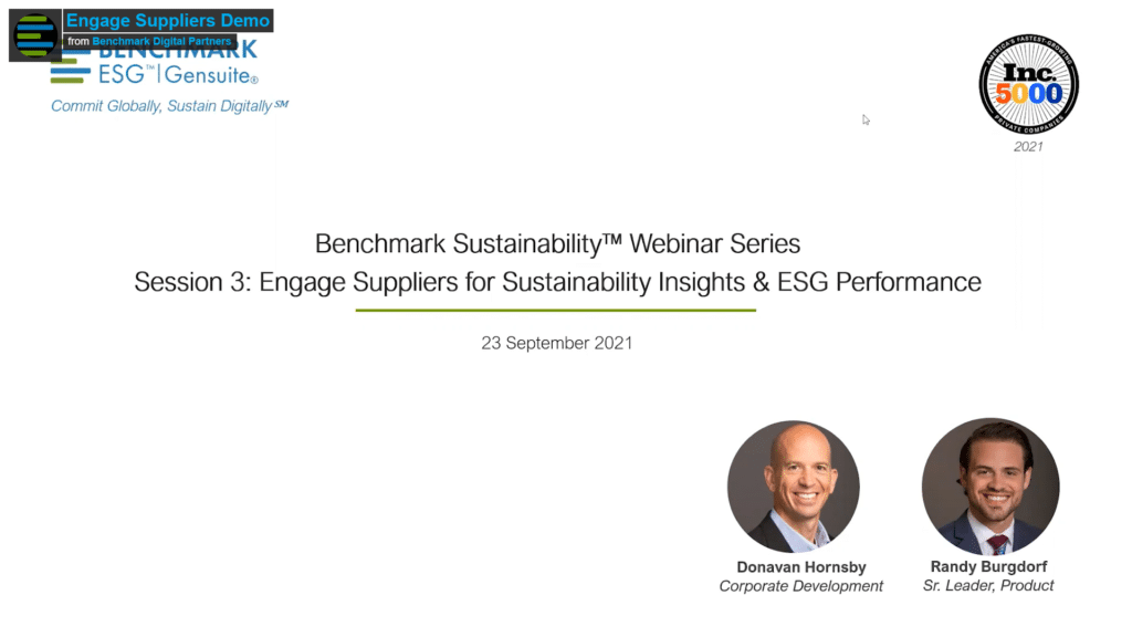 on demand webinar featured image [Engage Suppliers for Sustainability Insights & ESG Performance]