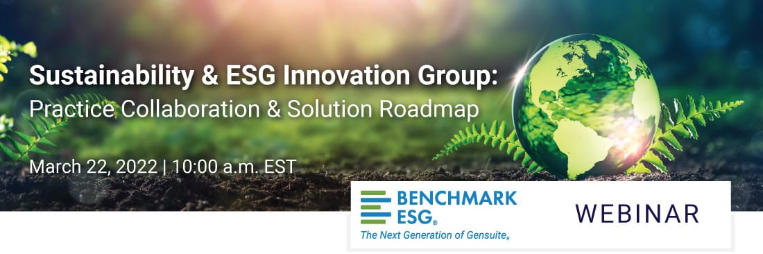 Sustainability & ESG Innovation Group Webinar Banner