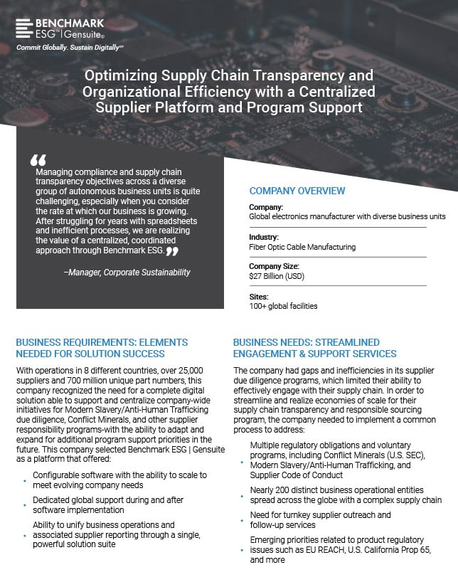 Optimizing the Supply Chain Case Study
