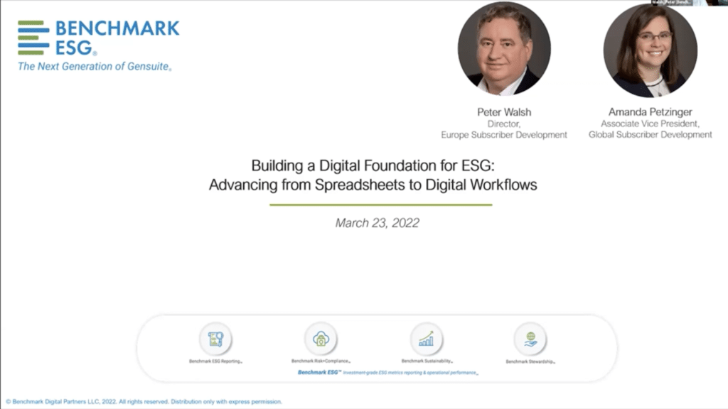 Building a Digital Foundation for ESG: Advancing from Spreadsheets to Digital Workflows